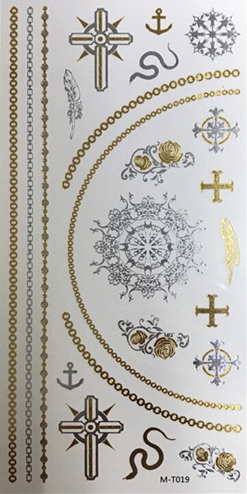 Gold Metallic Tattoo Sticker