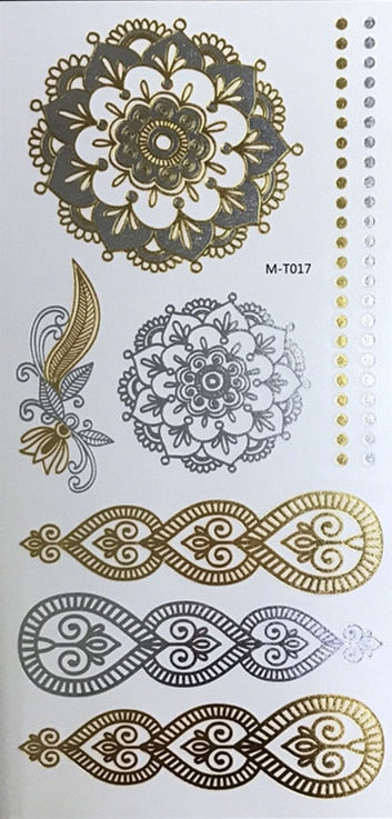 Gold Metallic Tattoo Sticker