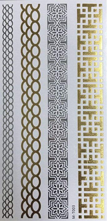 Gold Metallic Tattoo Sticker