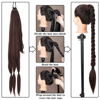 Long Black Hairpiece