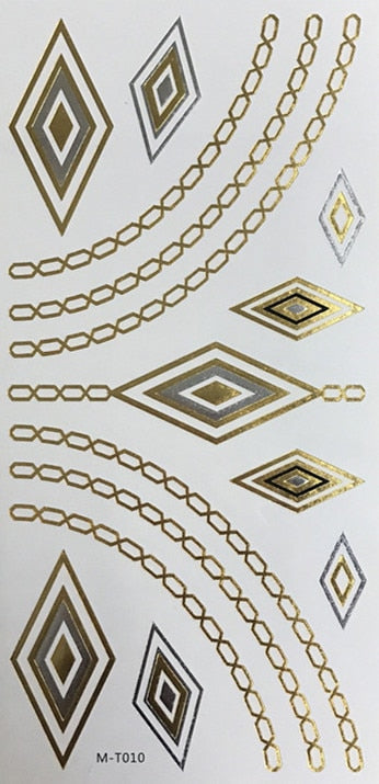 Gold Metallic Tattoo Sticker