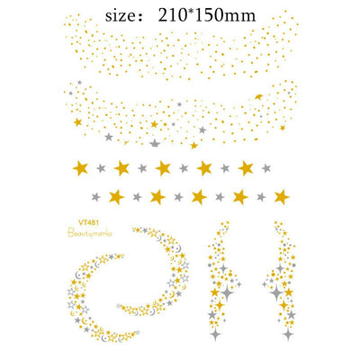 Gold Metallic Tattoo Sticker