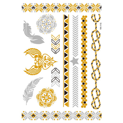 Gold Metallic Tattoo Sticker