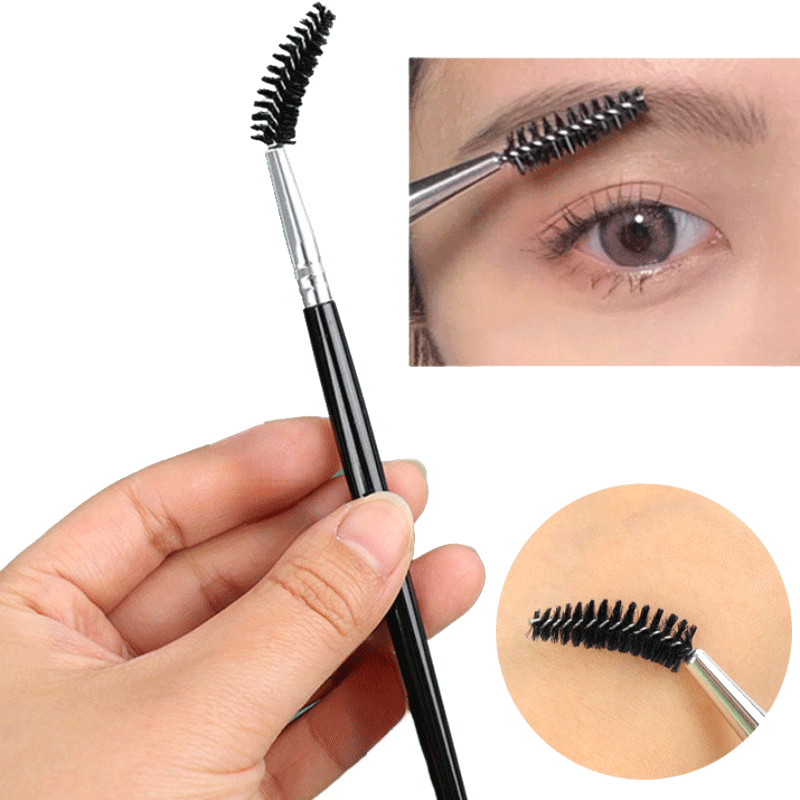 Double-headed eyebrow brush