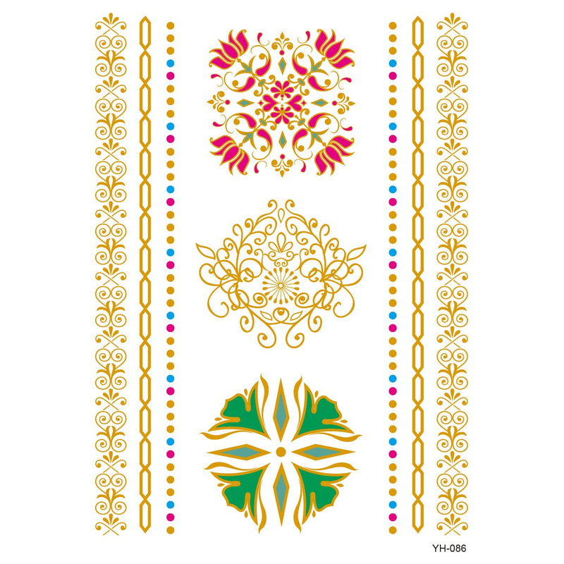 Gold Metallic Tattoo Sticker