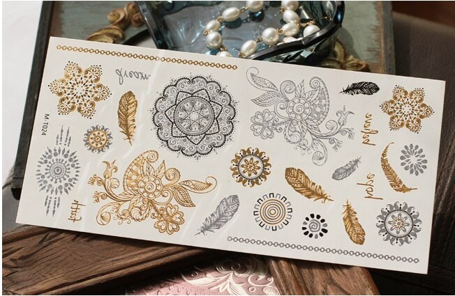 Gold Metallic Tattoo Sticker