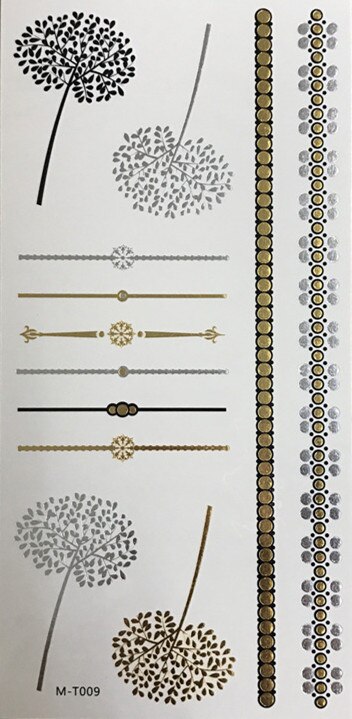 Gold Metallic Tattoo Sticker