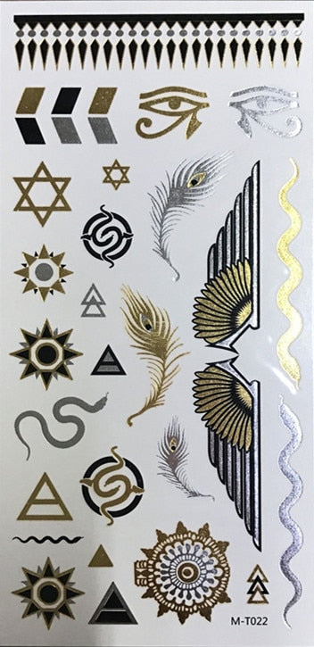 Gold Metallic Tattoo Sticker