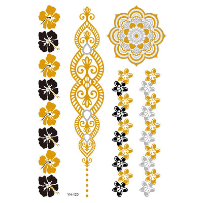 Gold Metallic Tattoo Sticker