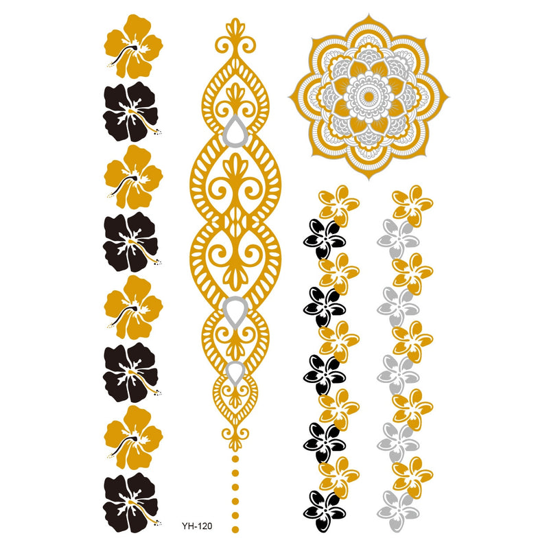 Gold Metallic Tattoo Sticker