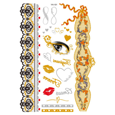 Gold Metallic Tattoo Sticker