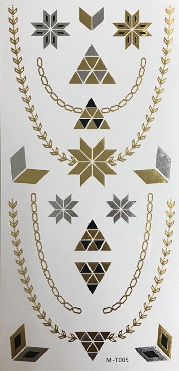 Gold Metallic Tattoo Sticker