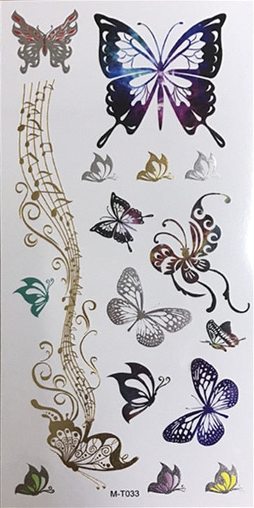 Gold Metallic Tattoo Sticker