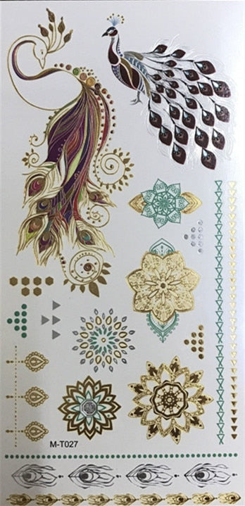 Gold Metallic Tattoo Sticker